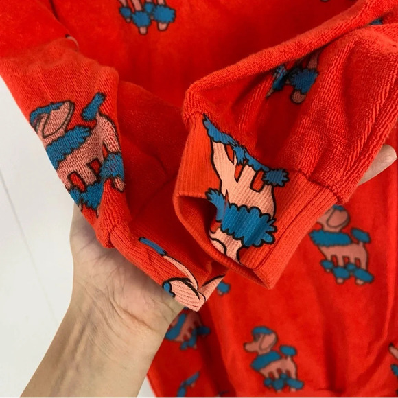 Hugo Loves Tiki Poodle Print Pj Lounge Set Orange Girls Size 12 T Organic Cotton - Picture 11 of 16